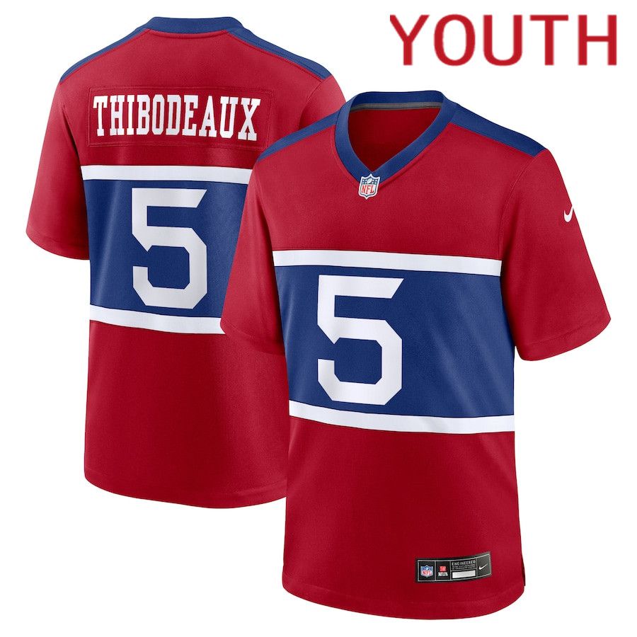 Youth New York Giants #5 Kayvon Thibodeaux Nike Century Red Alternate Player Game NFL Jersey->youth nfl jersey->Youth Jersey